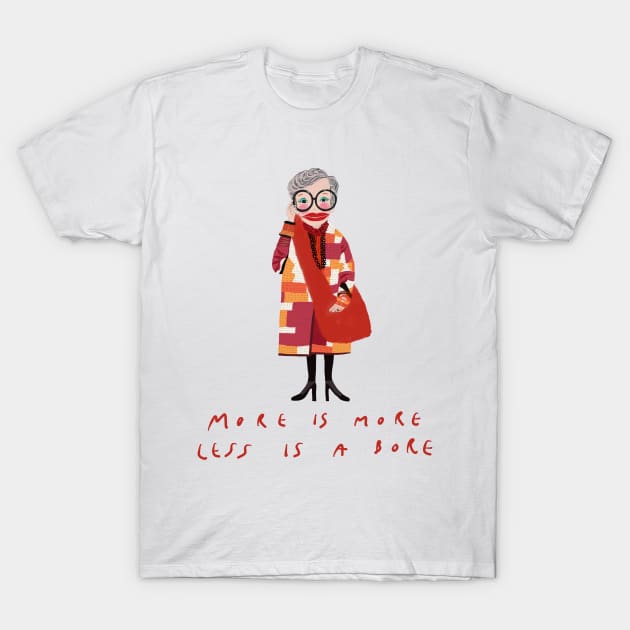 Iris Apfel inspired, woman in red T-Shirt by Angie16bkk
